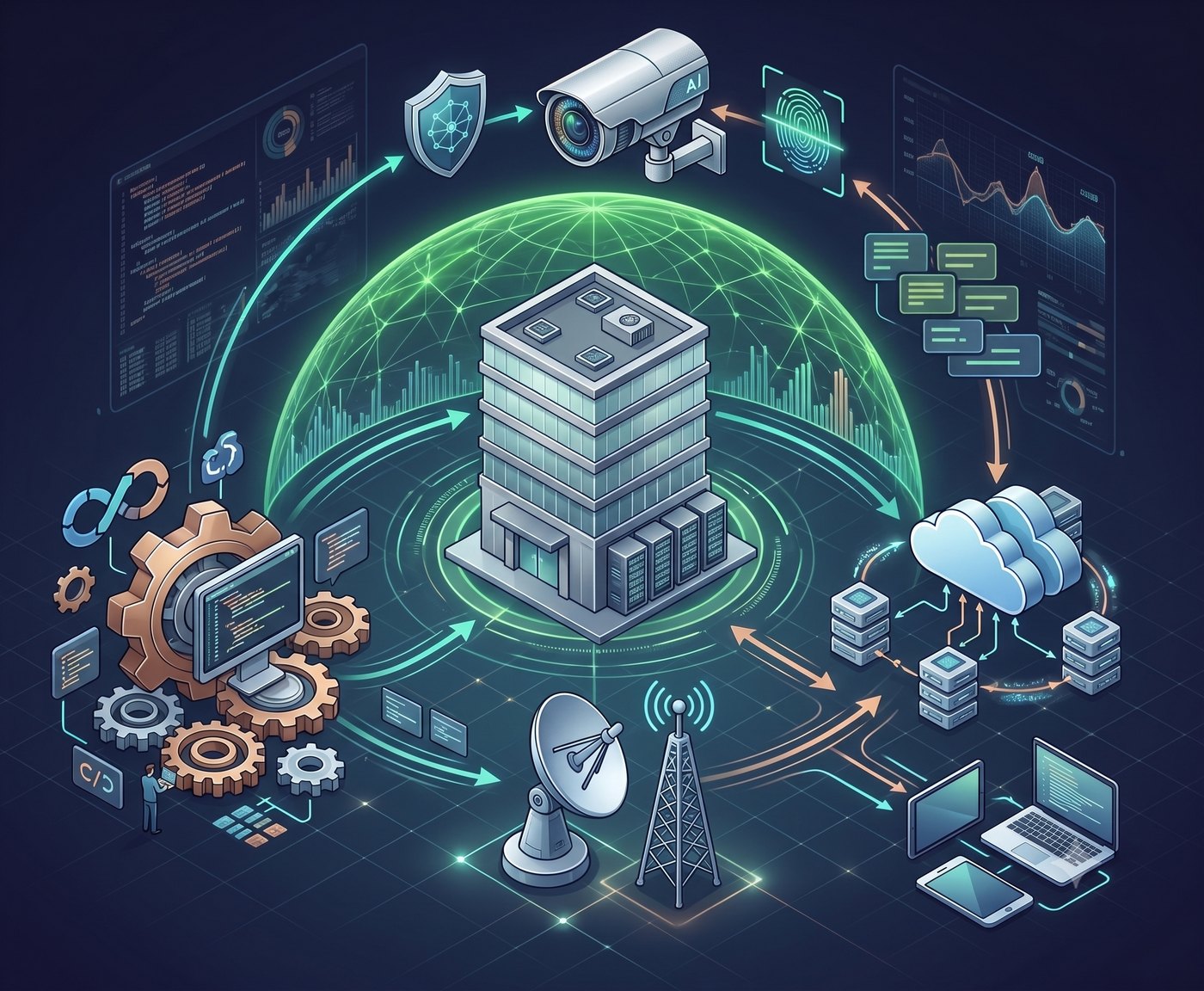 Propojené technologie: kamery, cloud, sítě a vývoj software
