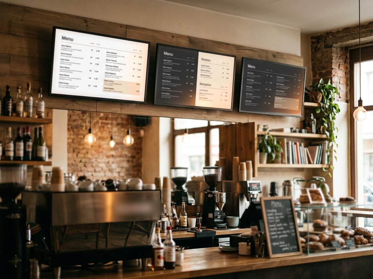 Digitální menu boardy v restauraci
